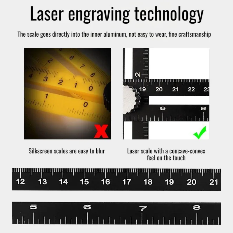 Tile Hole Locator Ruler Positioning Six Folding Ruler Scribe Bricklayer Opening Positioning Tool Six-fold Corner