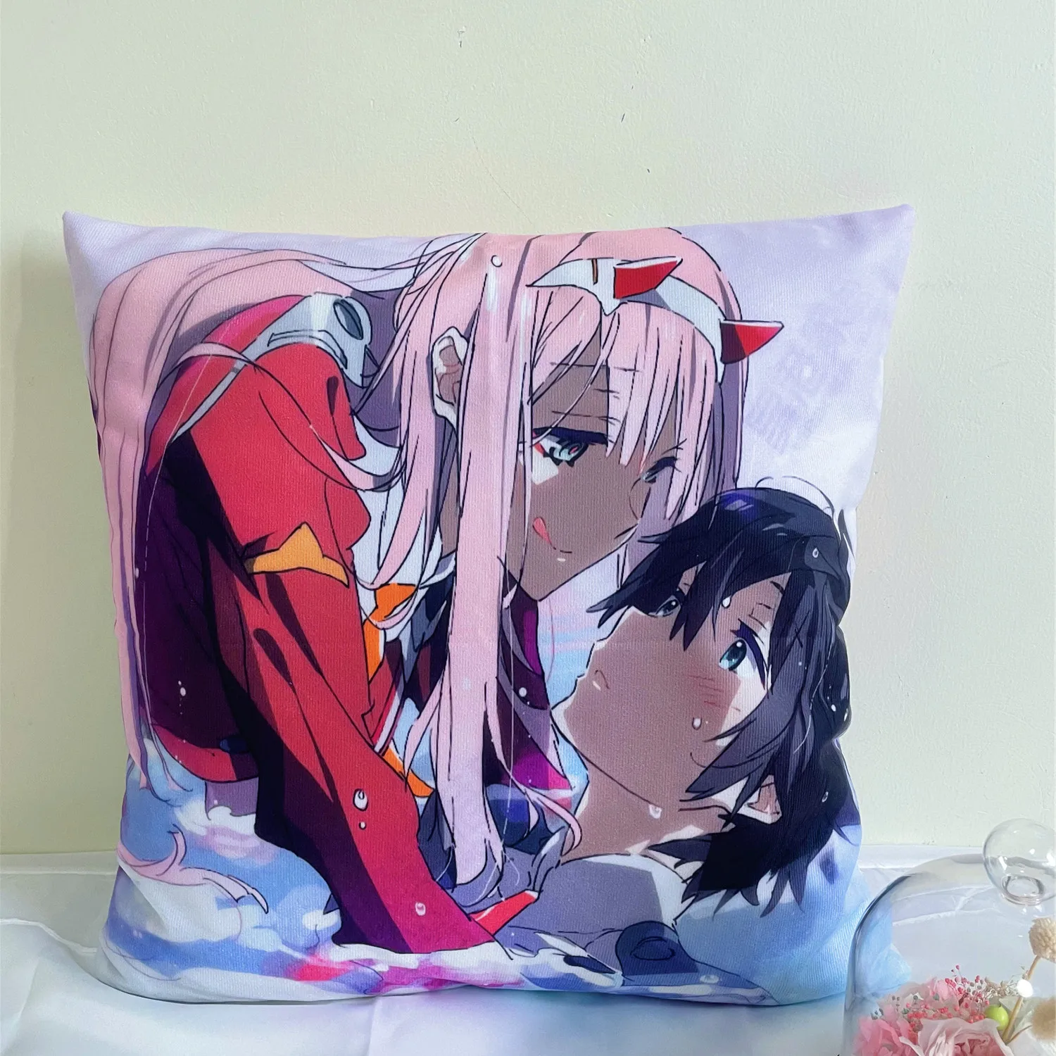 Darling In The Franxx Hiro And Zero Two Throw Pillow By Nmarryat Body