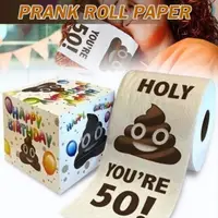 1 Roll Cartoon Decor Tissue Birthday Gifts Toilet Paper Funny Birthday Rolls Roll Printed Funny Paper Towel 1