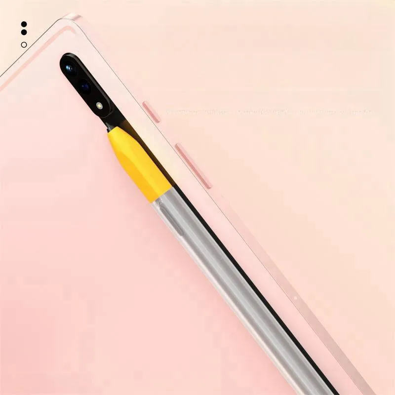 Pen Case for Samsung Galaxy Tab S10 Ultra S9 S8 S7 FE S6Lite Tablet Stylus Protective Cover Soft Silicone Shockproof Transparent