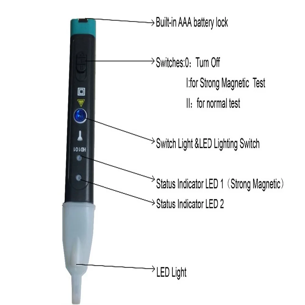 MST101 Electric Magnetic Fault Indicator Automotive Testing Pen Ignition System Diagnostic Detector Buzzer circuit tester kit