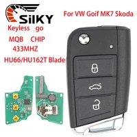 SilKY รถรีโมทคีย์ 433MHz MQB48Chip สําหรับ VW Seat Golf 7 MK7 Tiguan Touran POLO สําหรับ Skoda Octavia A7 5G6959752AB/BB 6V0959752D