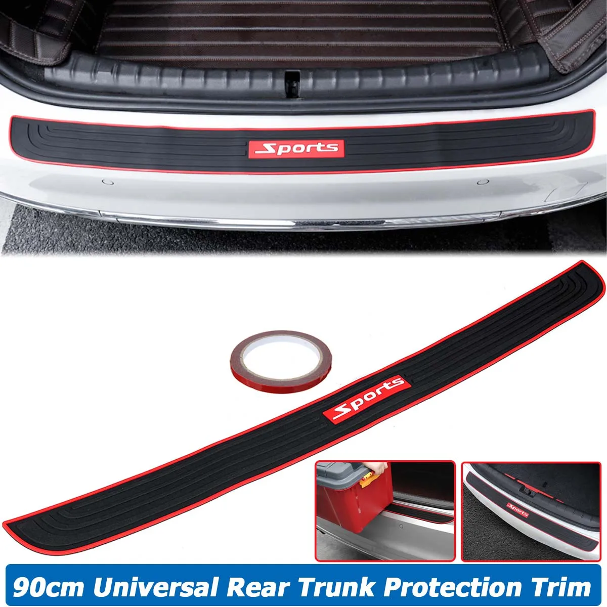5pcs Car Threshold Protector Sticker Trunk Door Sill Strip For Kia
