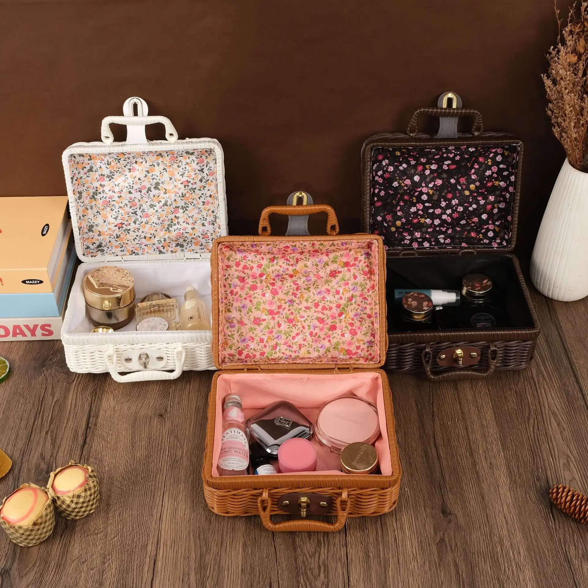 Ancien Panier De Pêche En Osier – Vintage – Boîte Creel