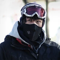 Masque de cyclisme d'hiver chaud, coupe-vent, anti-poussière, demi-visage pour moto, maille respirante, polaire, masque thermique de Ski 4
