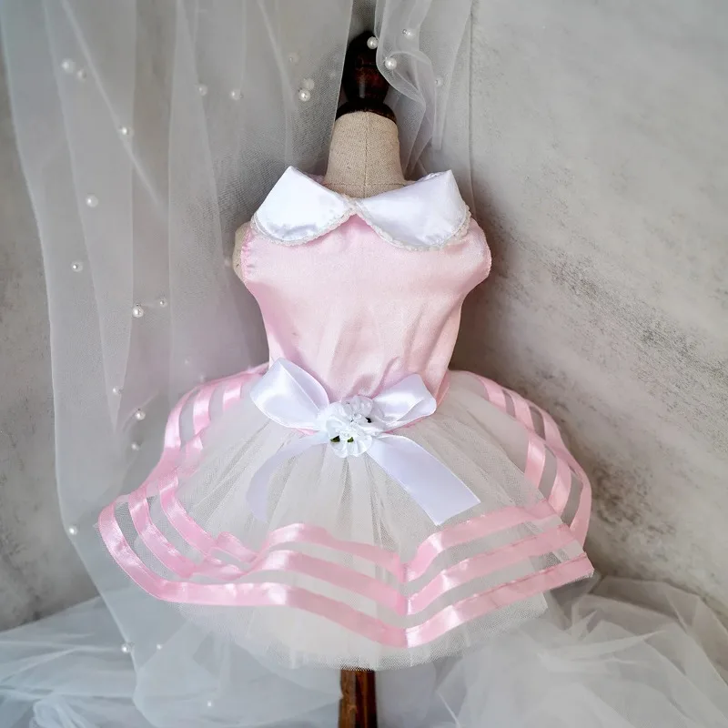 Vestito Principessa Per Cani - Gonna A Farfalla A Righe, Taglie XS-XXL - Foto 5