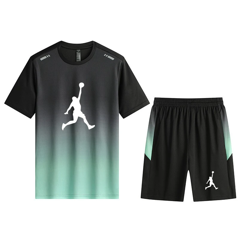 

2024 Quick Dry Sports suits Costumes Men's Running Set gym Fitness Clothing Summer Men Football Set Uniforms Sportswear