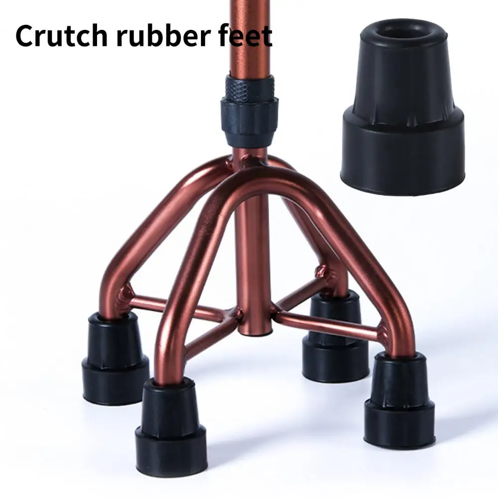 Mat Easy to Install Greater Stability Crutches Rubber Feet for Outdoor Wear-resistant Non-slip Secured Mat Four Base Support 3