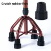 Mat Easy to Install Greater Stability Crutches Rubber Feet for Outdoor Wear-resistant Non-slip Secured Mat Four Base Support 3