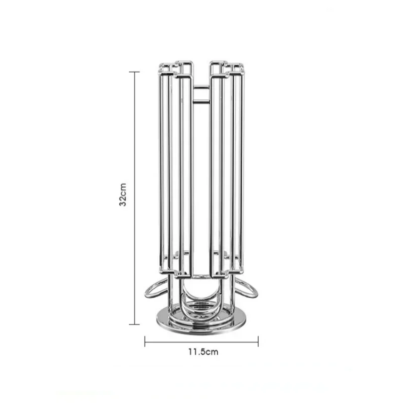 Coffee Capsule Display Rack 24 Cups Tower Stand Storage Shelves Rotatable Anti-Slip Bottom for Dolce Gusto Capsules Coffee Tools