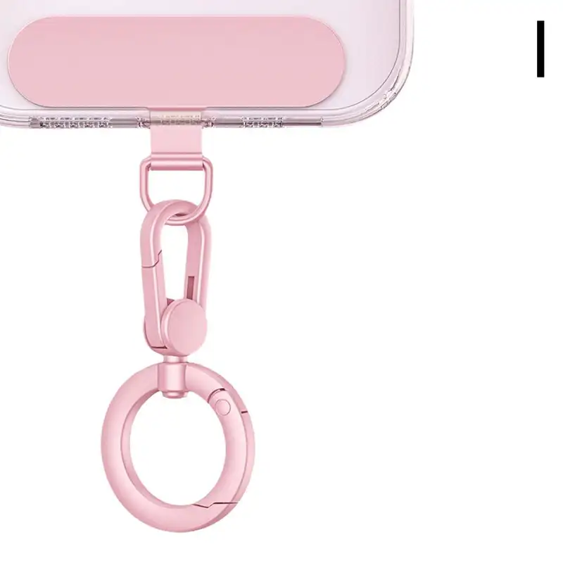 Metal Phone Lanyard Gasket Patch Rotatable Metal Buckle Hanging   Steel Clip Card Cord Tab Mobile Phone Accessories - Image 8