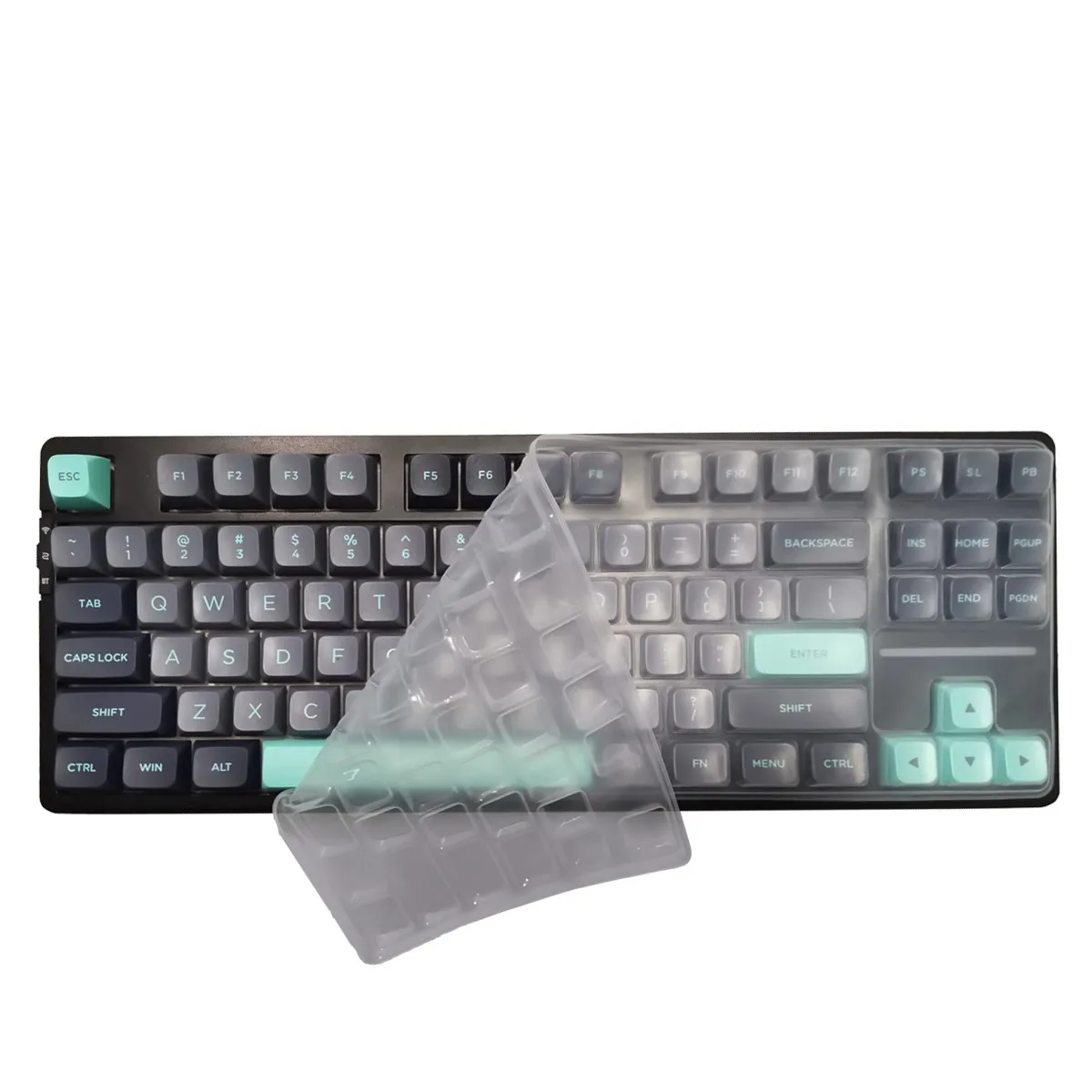 VGN V87 / VGN V87 Pro 기계식 무선 블루투스 게임용 키보드 용 투명 실리콘 키보드 커버 보호대 스킨