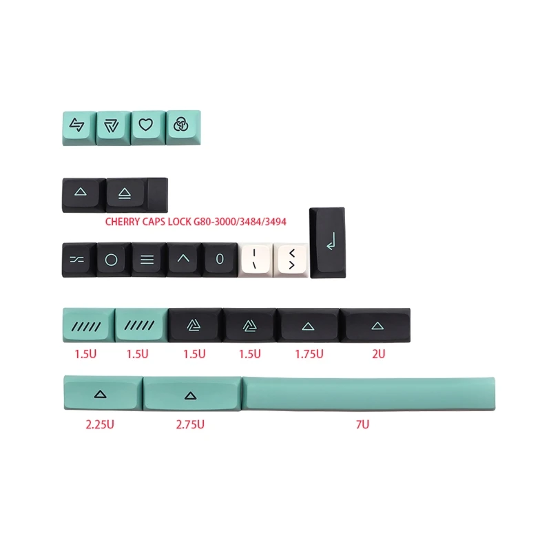 

127Key Keycap XDA Dye-Sub PBT Keycaps For Mechanical Keyboard DZ60 RK61 64 GK61 Layout