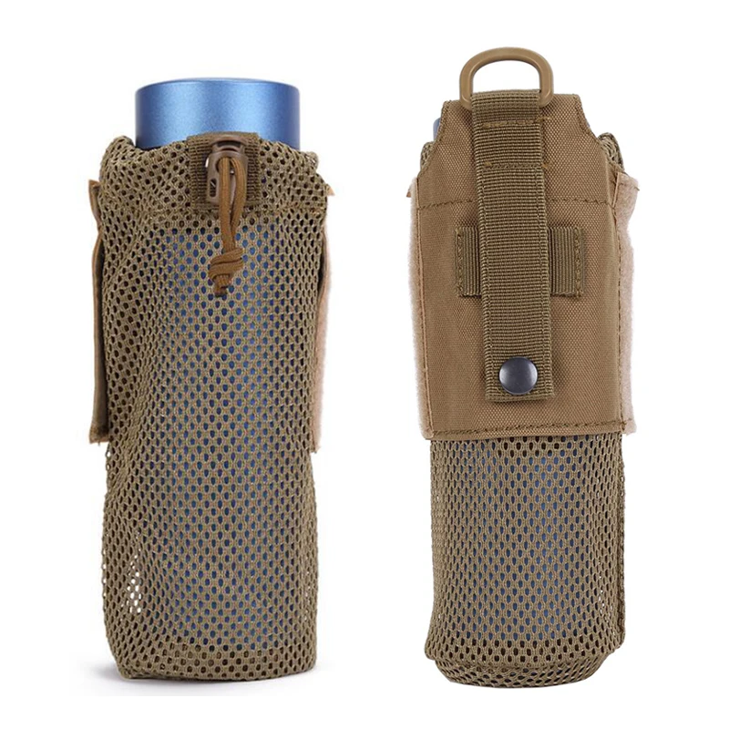 

Water Bottle Pouch Molle Tactical Holder Storage Bag for 17oz Carrier Foldable Lightweight Military Mesh Water Bottle Sleeve Bag