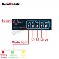 DC5-30V 12V 24V LED Battery Capacity Indicator Power Display Panel Lithium Lead Acid Battery Capacity Voltage Meter Module 2
