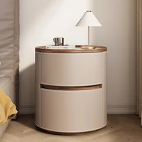 Table De Chevet ronde Design Glamour délicatesse créative Table De nuit Simple italienne Table De Chevet De luxe moderne meubles De chambre 5