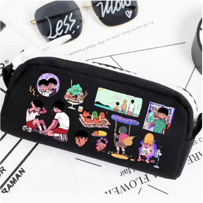 

Anime Mob Psycho 100 Pencil Case Oxford Canvas Storage Bag Pencil Box Pencilcase School Pen Bag 1549