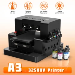 A3 UV Printer UV DTF Printer 32*50cm A3 UV Flated Printer with Varnish for Acrylic Wood Glass UV Printer A3 for Pens Mugs Cards