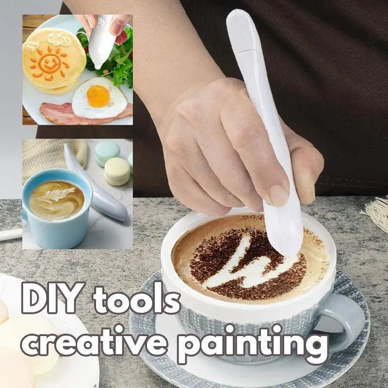 Electric Coffee Art Pen for Cake Decoration - قلم...