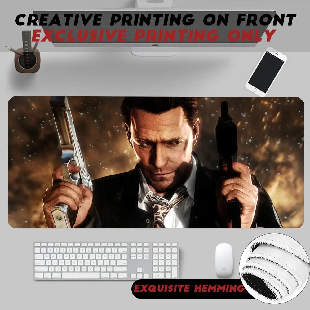 Mouse Pad Non-Slip Rubber Edge Locking Mousepads Game Play Mats Cool Shooting Adventure Game Max Payne 3 For Notebook Pc Computer