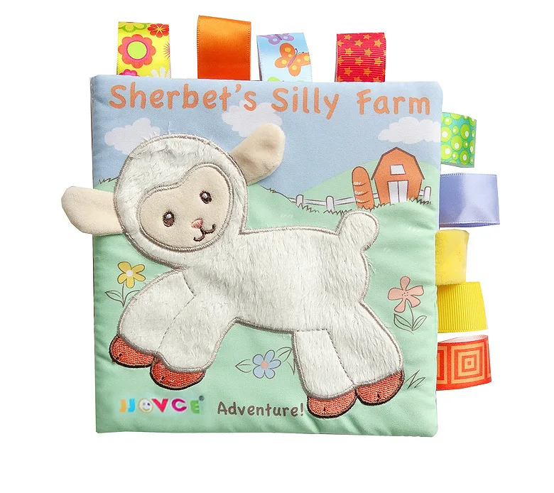 Baby Toys 0 12 Months Infant Tail Cloth Book Learning and Educational Activity Cribe Baby Rattles Toys Animals Recognize Soft Cl