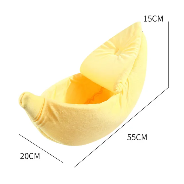 Banana Cat Bed House Funny Cute Cozy Cat Mat Beds Warm Durable Portable Pet Basket Kennel Dog Cushion Cat Supplies Multicolor 4