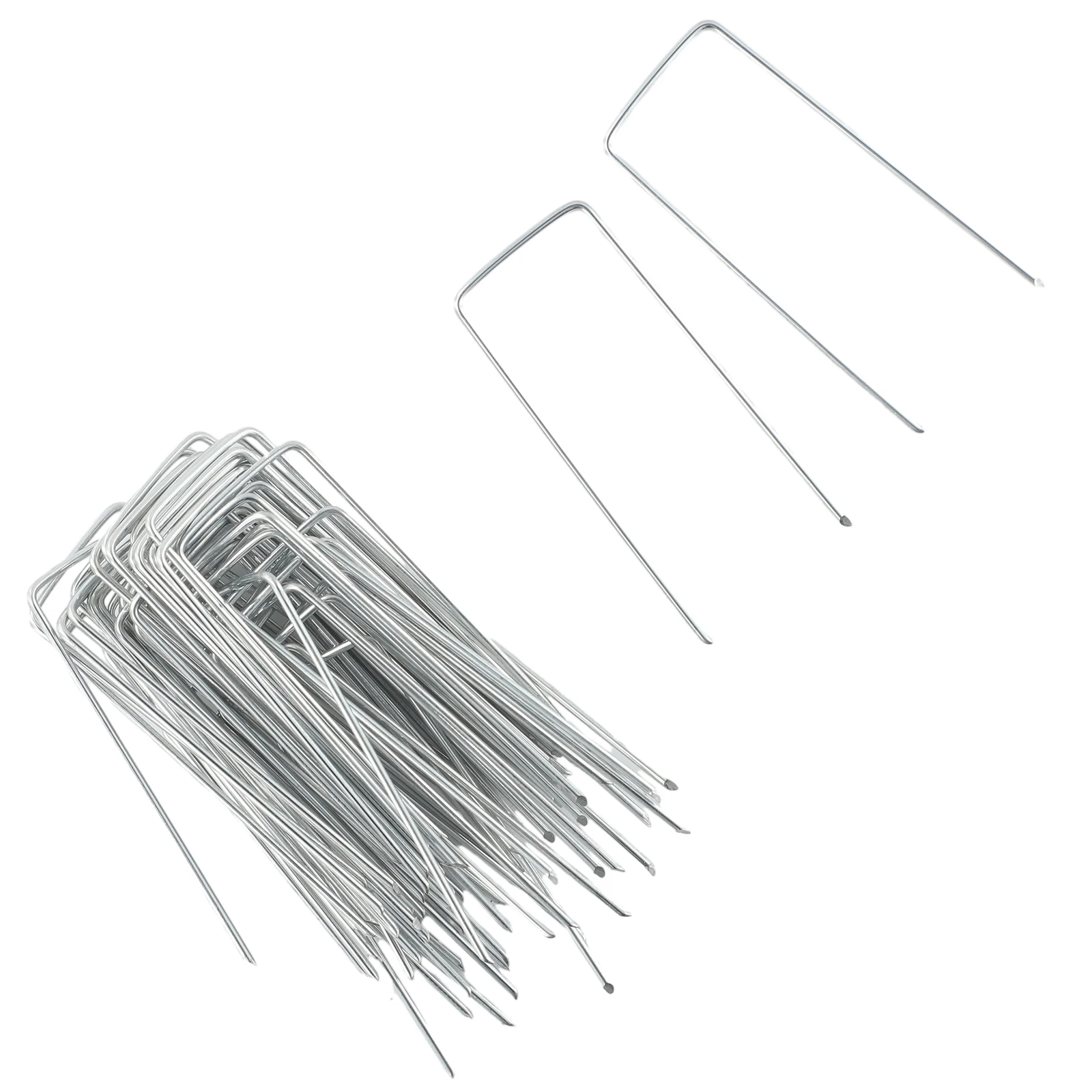

New Anchor Pins Galvanized Steel Nail Lawn Parts Pins U Shaped For Garden Greening 2.5mm 50pcs/set Accessories