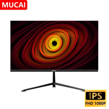 MUCAI-N221E 22 인치 모니터 오피스 게임용 컴퓨터 디스플레이 FHD 1080P IPS 라이트 스크린, HDMI 호환 VGA 파워 프로 1920*1080