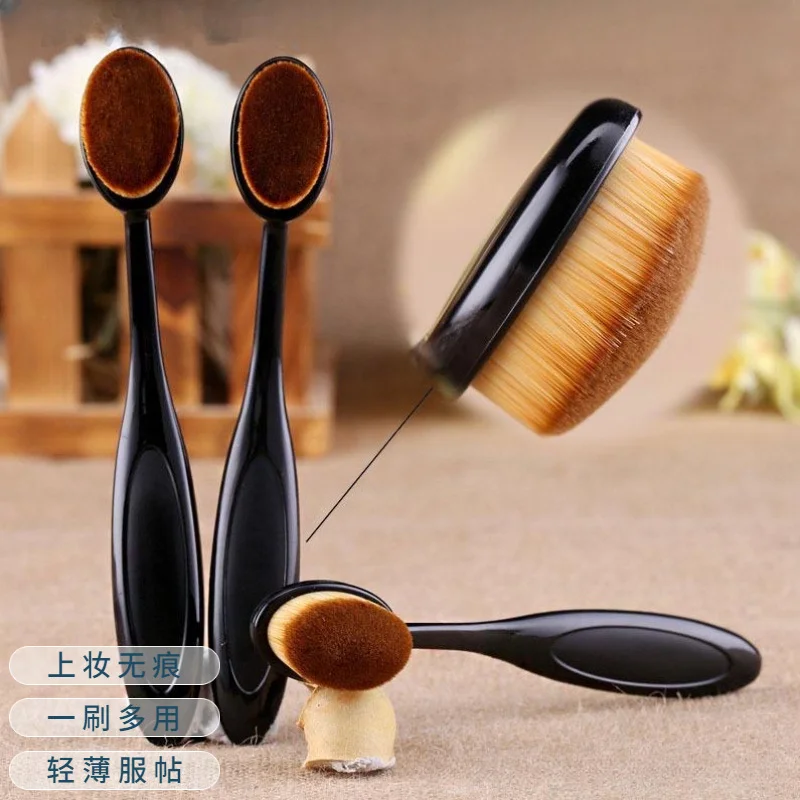 

Single Toothbrush Makeup Brush #4 Multi-functional Bendable Black BB Loose Powder Foundation Brush Beauty Makeup