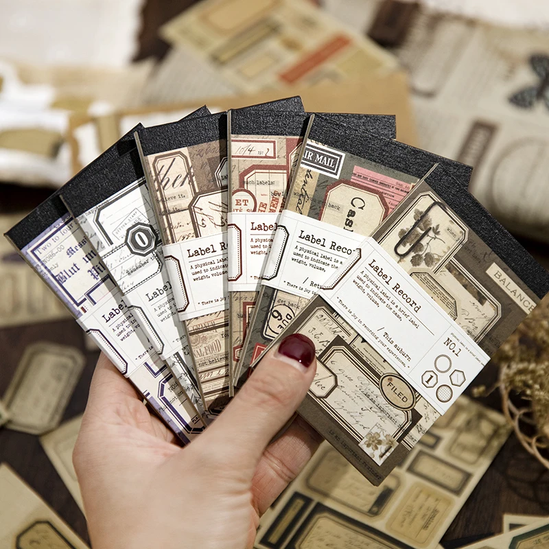 

6packs/LOT Label record series retro paper message memo pad