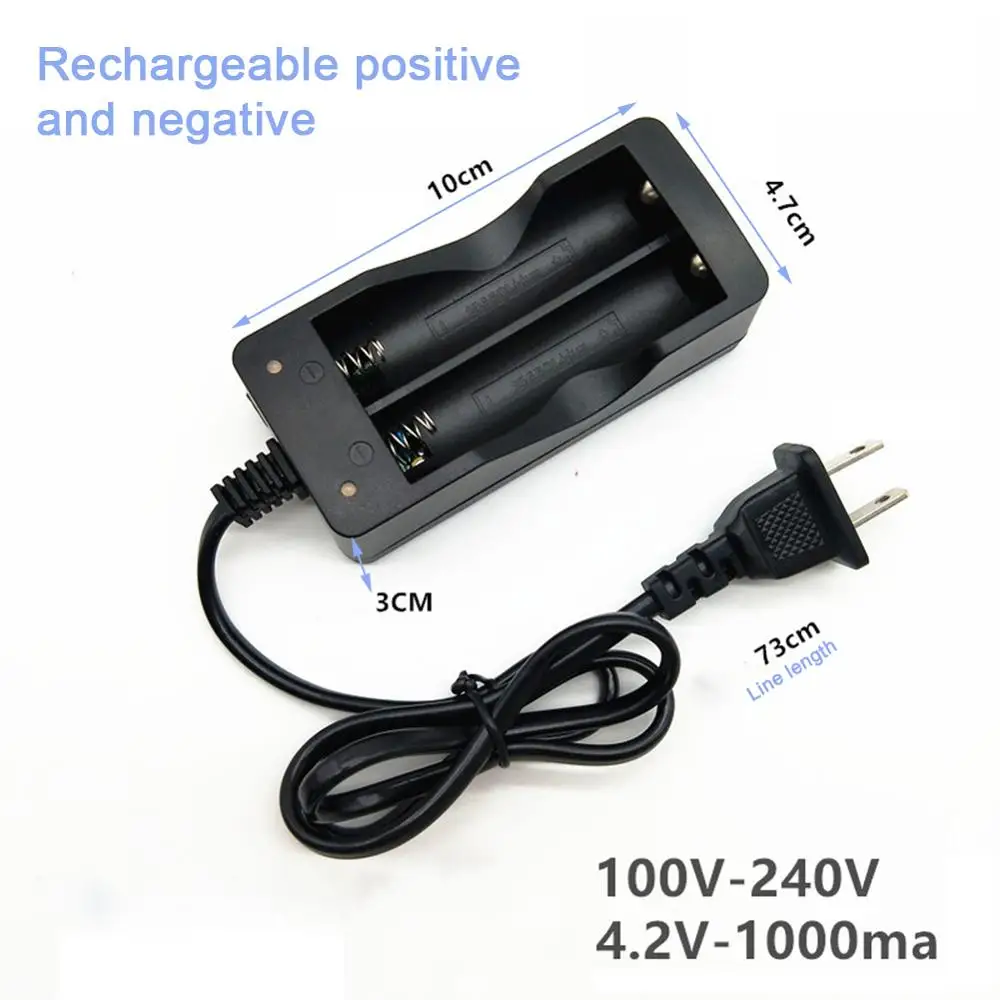 Universal 18650 Battery Charger US EU Plug 2 Slots Smart Charging 18650 Li-ion Rechargeable Lithium Battery Charger
