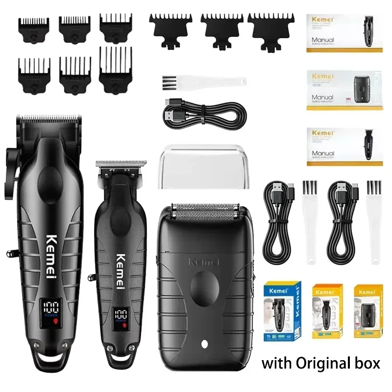 Kemei KM-2290 KM-2293 KM-T95 Professional Cutting Machine Electric Shaver Hair Trimmers With LCD Display Men's Hair Clipper hair clipper electric shaver hair trimmer
