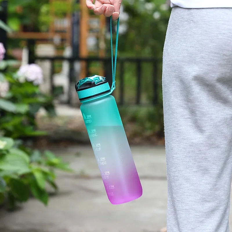 1 Liter Sport Water Bottle Water Bottle Motivational Leakproof Bottles Drinking Outdoor Travel Gym Fitness Jugs Kitchen Cups sports water bottle,portable water bottle