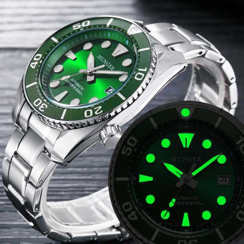 seiko Dive Men NH35 Automatic Watch Sapphire Crystal BGW9 Ceramic Luminous  Watch Bezel 200m Diver Watches Stainless Steel| | - AliExpress