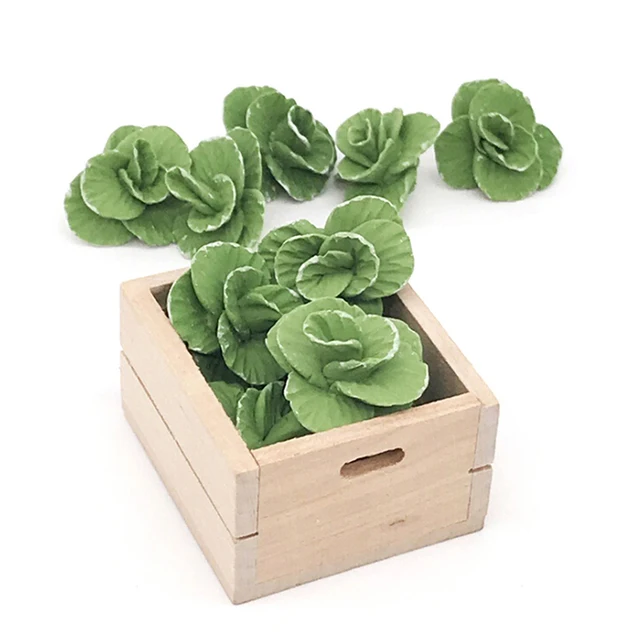 1:12 미니 인형의 집을 위한 생생한 미니 수제 점토 야채