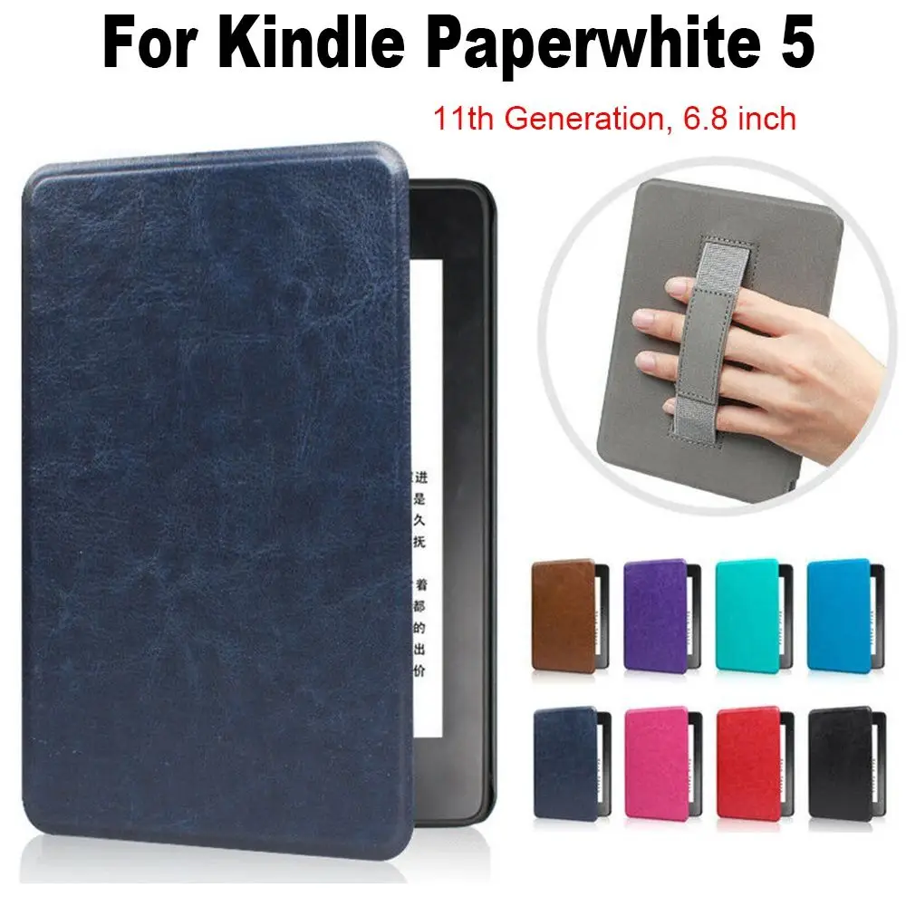 11A Generazione 6.8 Pollici Smart Case Pu Leather Funda E-Reader Folio Cover Supporto Per Mano In Tessuto Per Kindle Paperwhite 5