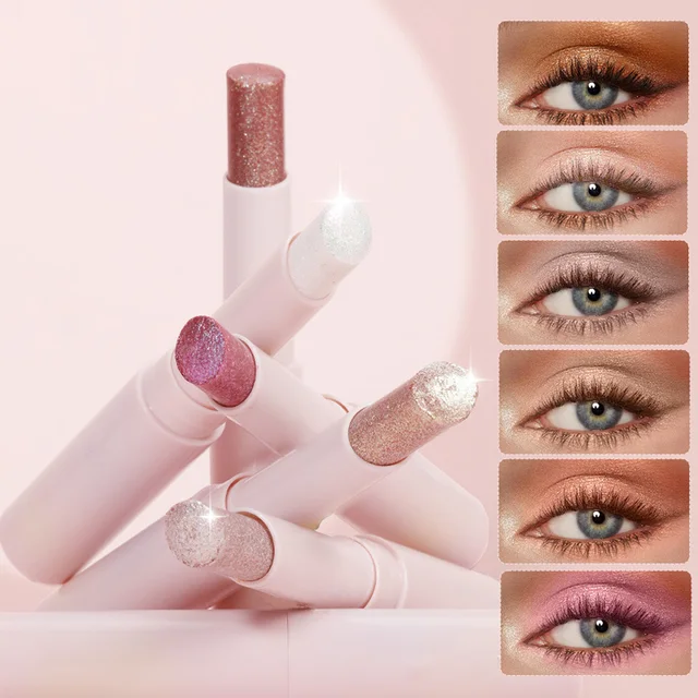 Water-like Jelly Eyeshadow Stick Pearlescent Glitter High-gloss Eyeshadow Crystal Shiny Multi-color Eye Shadow Highlighter Stick