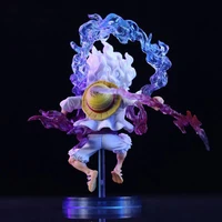 ⁦مجسم لوفي القير الخامس الشمس نيكا من أنمي ون بيس للعرض والتجميع بطول 10 سم | One Piece Monkey D. Luffy Gear 5 Sun Anime Figure 10cm⁩ - الصورة ⁦3⁩