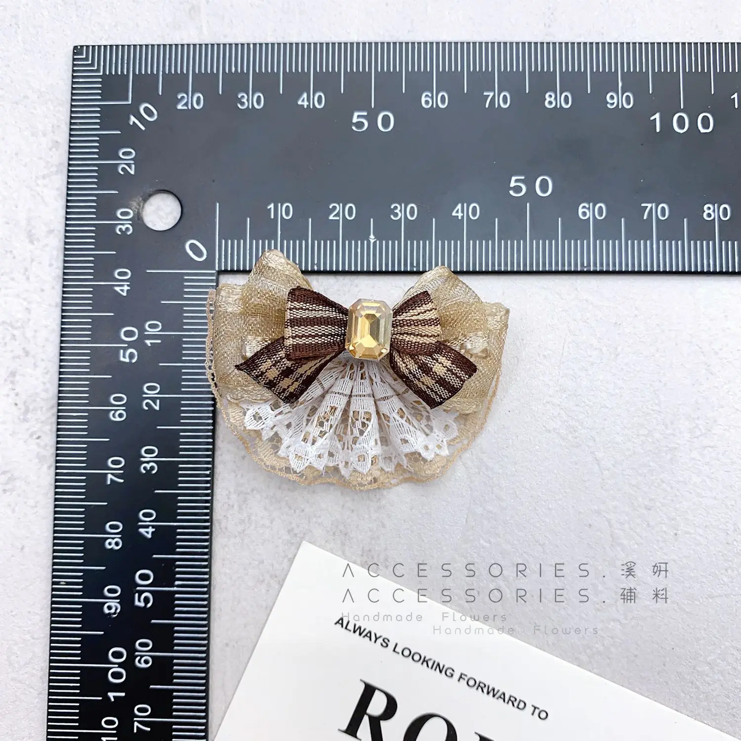 Women's Light Brown Bow Hair Clips - Cute Kawaii Sweet Fashion Accessories, Trendy Edge Clips, Versatile Gift