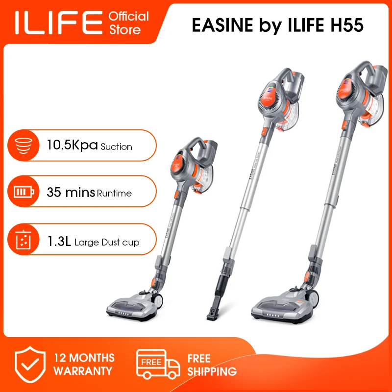 ILIFE aspiradora inalámbrica de mano H55, aspirador con potencia de succión  de 10,5 kPa, 35 minutos, aparato de limpieza de arena|Aspiradoras| -  AliExpress