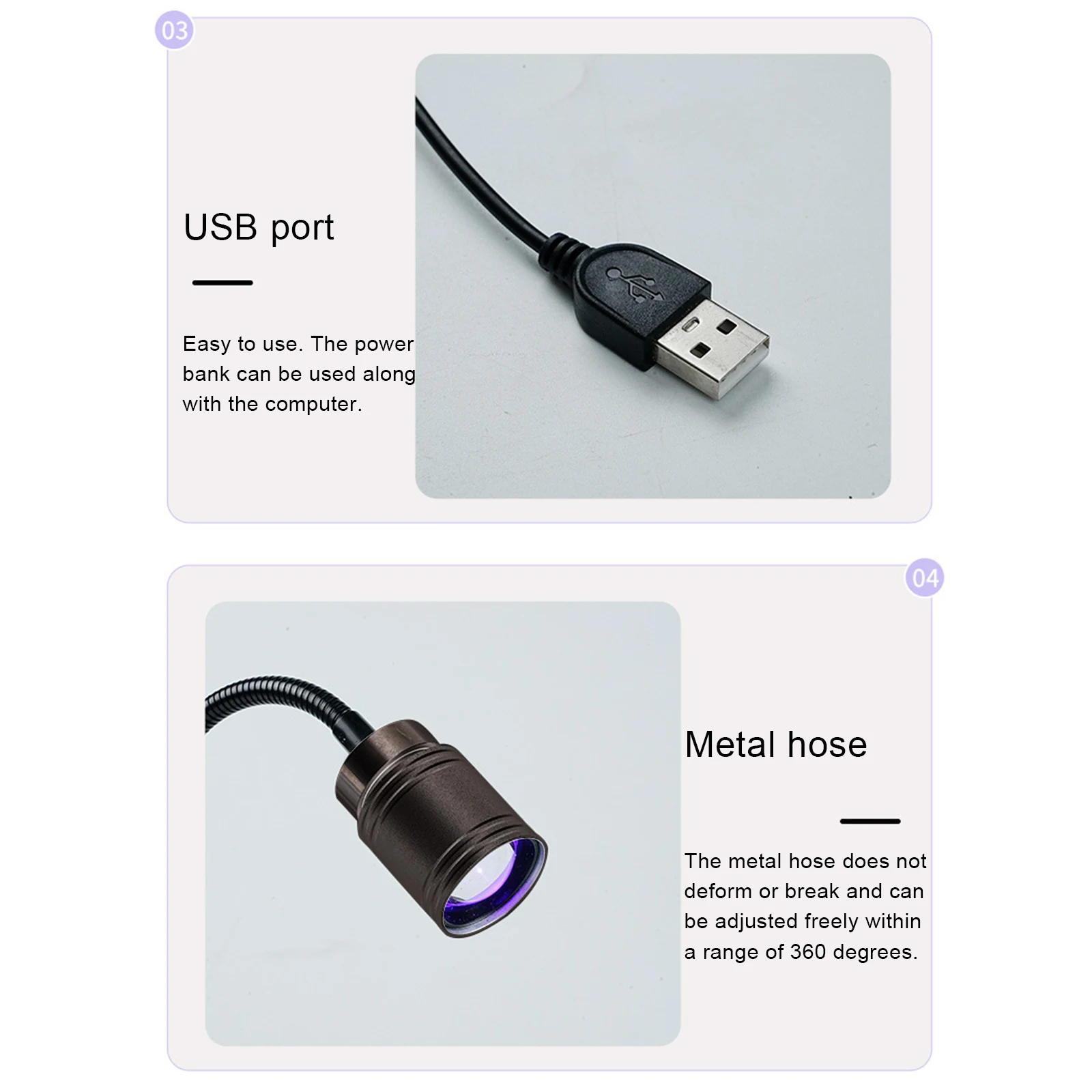 구즈넥 LED 작업등 (풋 페달 스위치 포함) 자석식 작업등 LED UV 네일 경화 램프 (형광 페인트용)