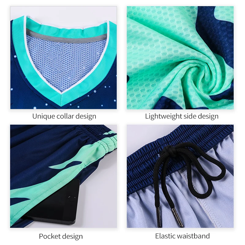 Basketball Jerseys Full Sublimation 100% Polyester Print Mens Reversible Basketball Shirts Mesh Fabric Basketball Uniform For Adults