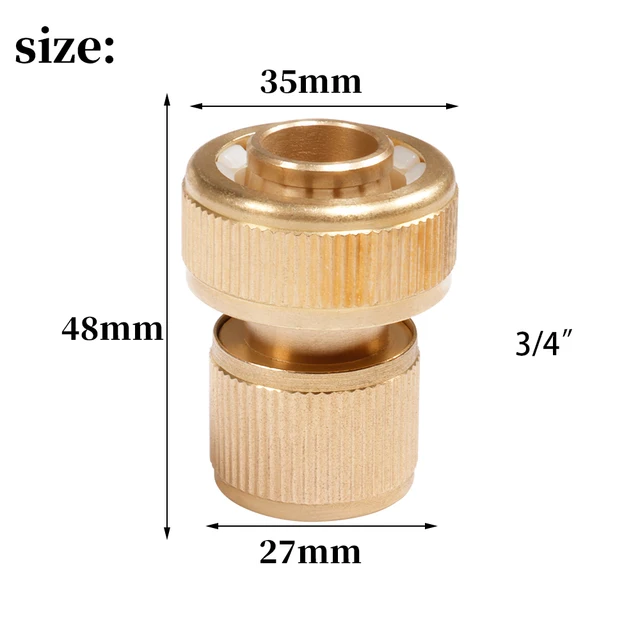 1/2 "3/4" Sárgaréz Csap Gyors Csatlakozás 16 Mm -Es 20 Réztömlő Csatlakozó Adapter Kertcsövek Javító Öntözési Pisztoly Szerelvény Szerszám - Image 5