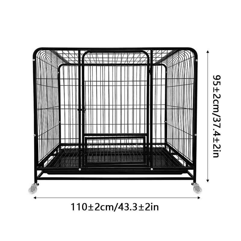 BOOTEELY Heavy Duty Dog Kennels Metal Dog Kennels Heavy Duty Indestructible And Escape-Proof Dog Crate Cage Kennel for Large Dog 5