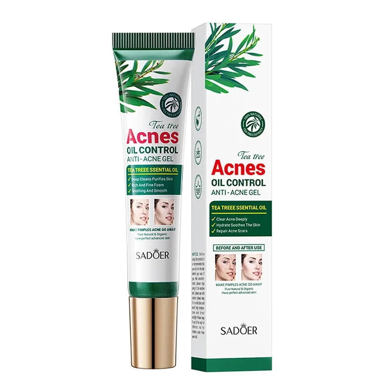 1/2/3pcs SADOER Tea Tree Acne Removing Cream Facial skincare Face Gel Creams Hydrating Moisturizing Facial Cream Skin Care