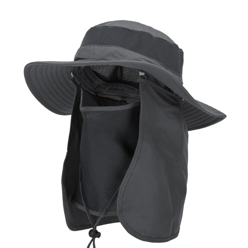 

Outdoor Fishing Flip Cap Men and Women Wide-brimmed Lightweight Waterproof Portable All-round UV Protection Neck Guard Sun Hat