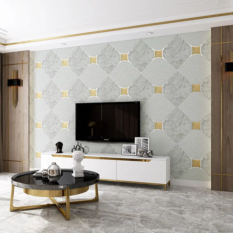 KeTian European 3D Embossed Flower Damask Wallpaper For Bedroom Living Room Background Retro Home Decoration Not Inserted Wallpaper Roll 1.73 W X 32.8