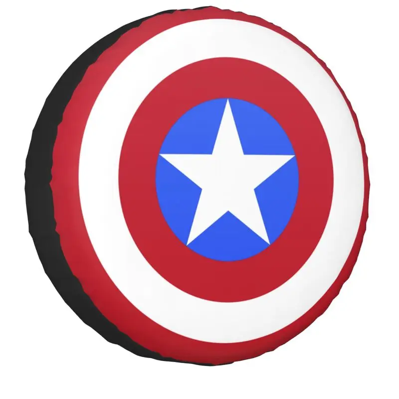 

Captain Shield America Spare Wheel Cover Universal for Jeep Hummer 4x4 Trailer Custom Tire Protector 14" 15" 16" 17" Inch