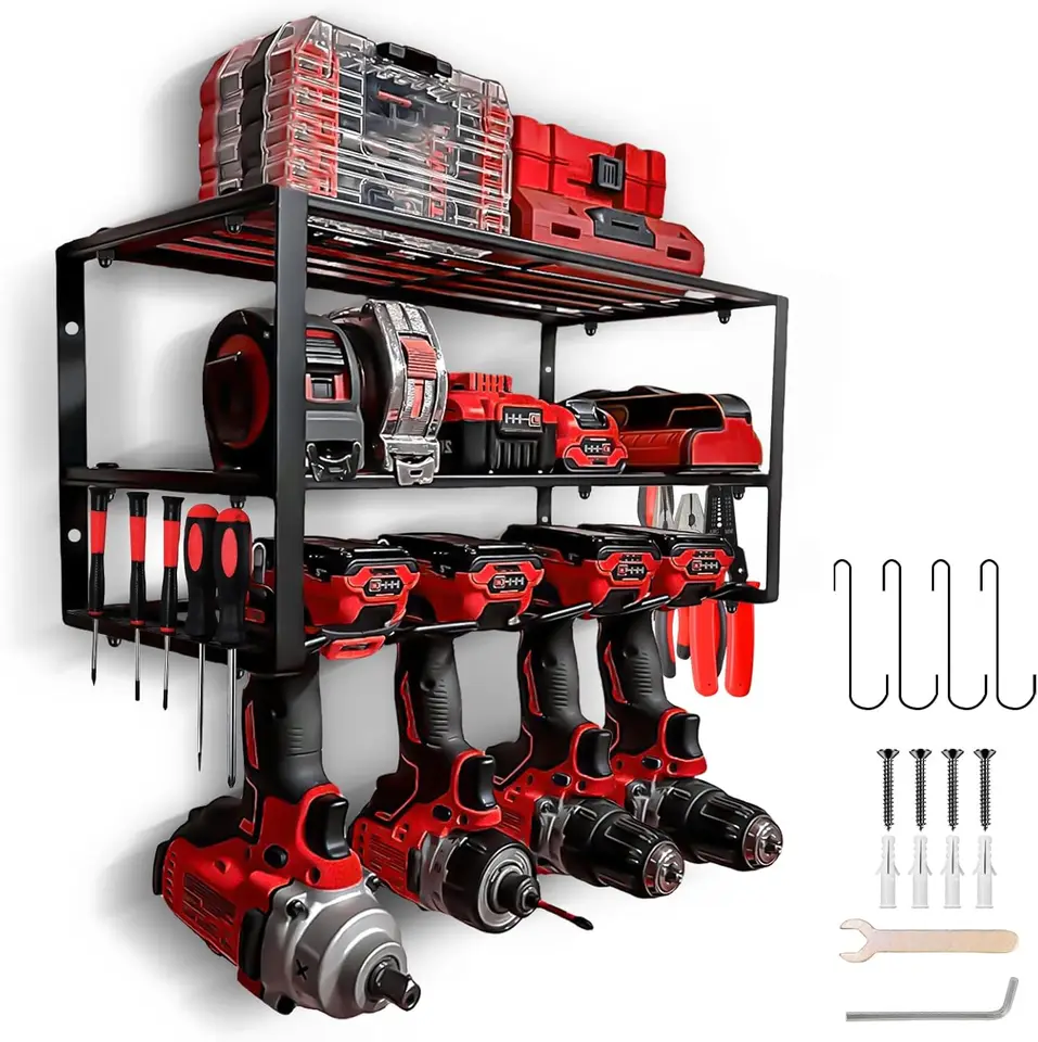 Heavy Duty Power Tool Organizer Wall Ount, Cordless Drill Hanger...