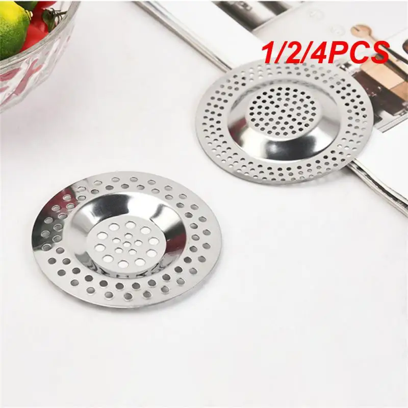 

1/2/4PCS 7.5cm Bathtub Hair Catcher Stopper Stainless Steel Shower Drain Hole Filter Trap Kitchen Metal Sink Strainer Floor